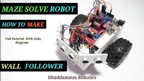 😱Maze Solve Smart Robot |🔋WALL FOLLOWER | 🎮3 Ultrasonic Sensors Base With Full Details or Diagram