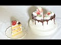 淡雪いちごのチョコがけショートケーキ🍰♡
