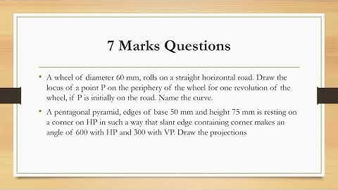 GTU | 3110013 - Engineering Graphics and Design | BE Sem-1,2 | 30 Questions each of 3,4 and 7 marks