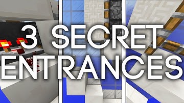 3 Secret Entrances in Minecraft | Redstone with Fenno