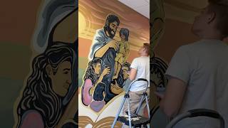 Painting Jesus and the little children! #jesus #christian #art