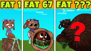 Bassie from Dandy's World | Fat Version | 1% VS 67% VS ???% | Great Pixel Art Minecraft 