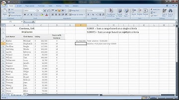 Excel 2007-2010 SUMIF and SUMIFS Formulas.mov