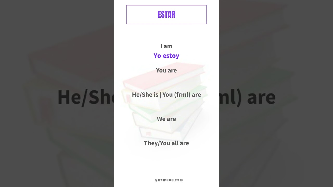 When to use 'estar' and how it's conjugated in Spanish!  #shorts