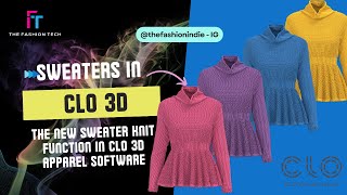 CLO 3D - Sweater creation in the software CLO 2024