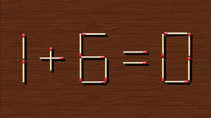 Move only 1 stick to make equation correct | Matchstick puzzle 1+6=0