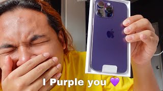 WARNA PURLE YANG DITUNGGU TUNGGU TELAH TIBA, UNBOXING IPHONE 14 PRO MAX 💜