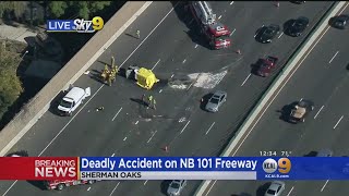 Deadly Wreck Snarls Traffic on 101 Freeway In Sherman Oaks