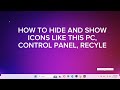 📌 Title: How to Show or Hide Desktop Icons in Windows 10 and 11