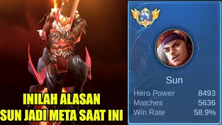 Inilah alasan SUN terlalu over power di rank,gameplay dari top global sun ini jawaban nya