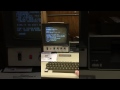 1978 Apple II connected to Linux box via 300baud modem.