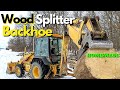 My Wood Splitter Doubles as a Backhoe! - Homemade DIY Wood Splitter Splits Large Rounds With Ease