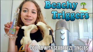 ASMR BEACHY triggers! Collab with seabreeze tingles! 🏝