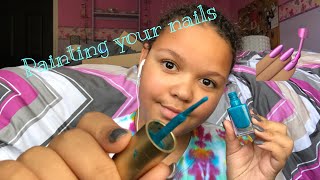 ASMR- doing your nails 💅🏽