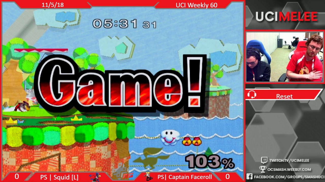 UCI Melee Weekly 60 - PS| Captain Faceroll vs PS| Squid - Grand Finals