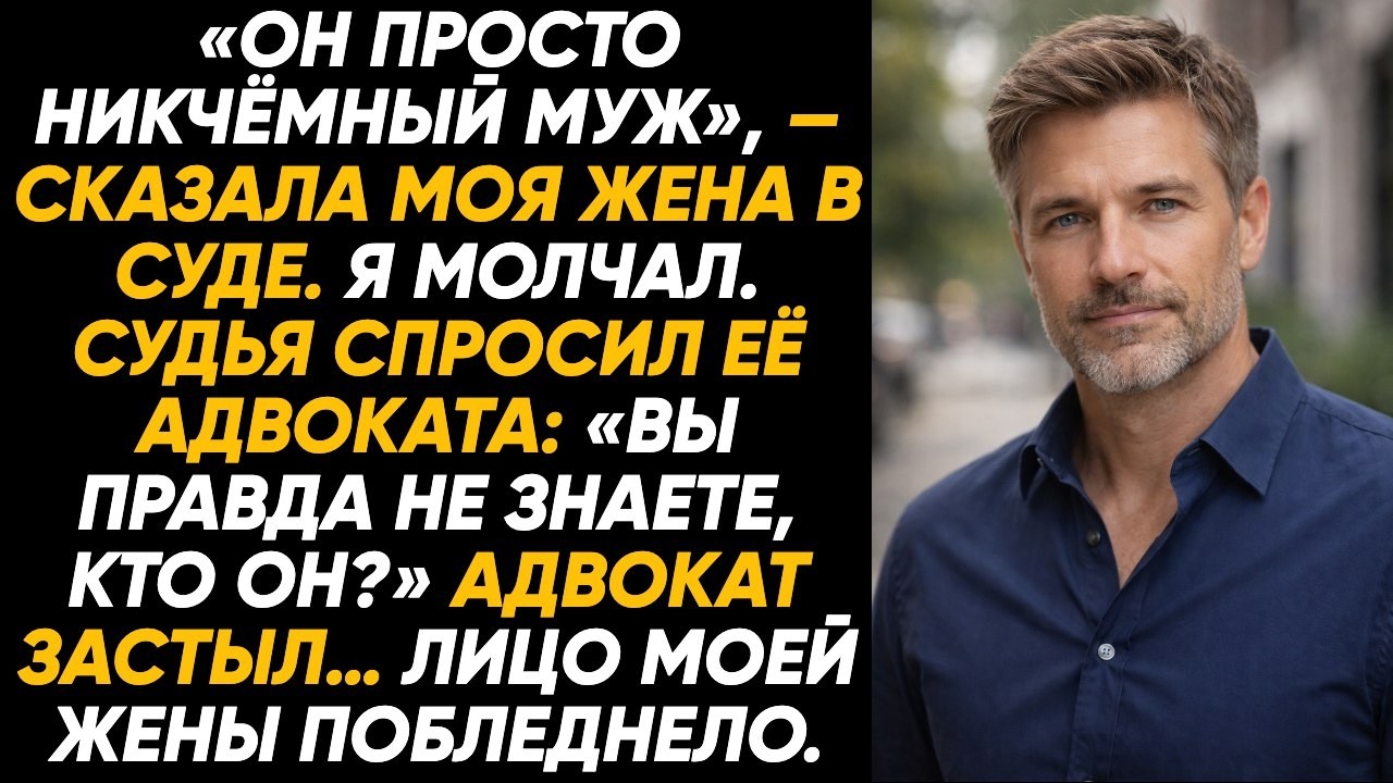 В суде жена назвала меня «никчёмным мужем» — пока судья не задал один вопрос… и всё изменилось. вмиг