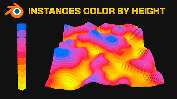INSTANCES COLOR Based in Any Axis in Blender - Geometry Nodes