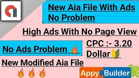 New High Quality. Aia File.Modified Aia File No Page View No Admob Ads Problem..CPC :- 3.72 Dollar