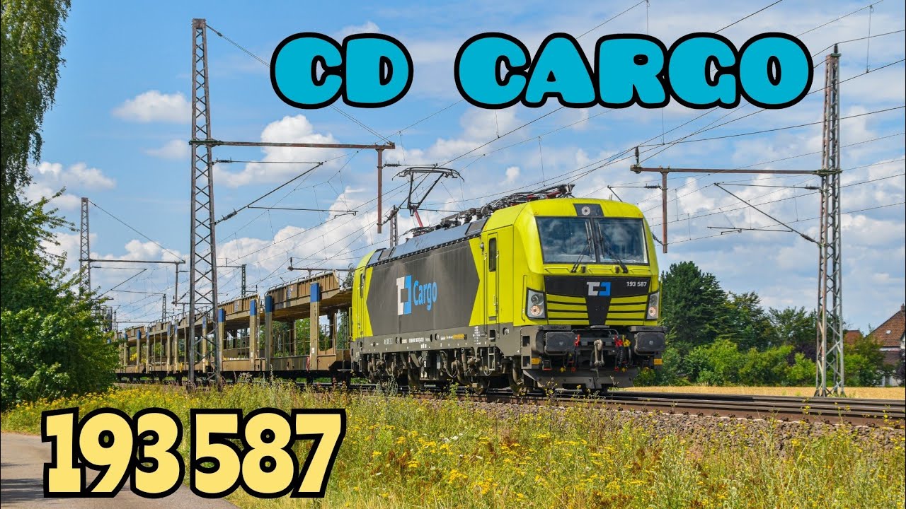 Vectron 193 587 ČD Cargo / Alpha Train z autolawetami | Dedensen-Gümmer