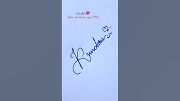 Kundan💙💜 beautiful signature 💜💙#shorts #signature #trending #handwriting @Ms_attractive_sign_1996