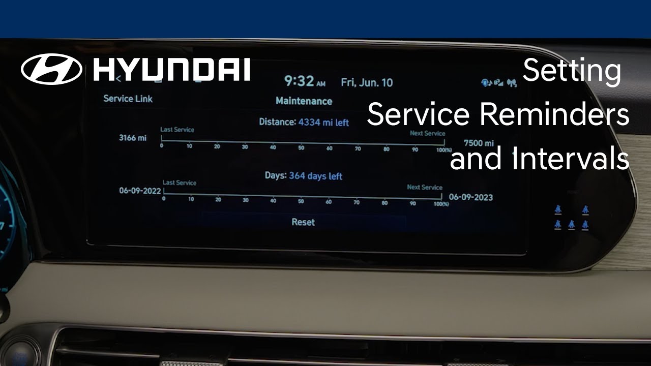 Setting Service Intervals and Reminders | Hyundai