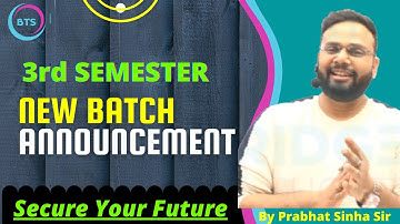 3rd Semester New Batch Announcement |Secure Your Future  | Bridge To Success For Civil Engg.