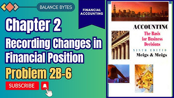 Problem 2B-6 | Chapter 2 | Recording Changes in Financial Position | by Prof. Muhammad Sufyan
