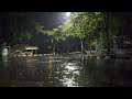 Calm Night Rain on Empty Street with Soft Water Sounds for Stress Relief and Better Sleep