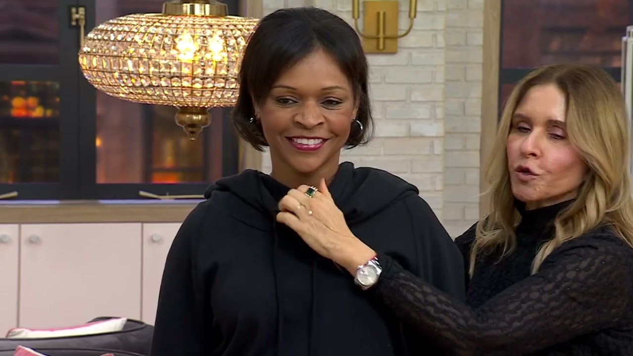 Peace Love World Alina French Terry Cowl Neck Sweatshirt on QVC