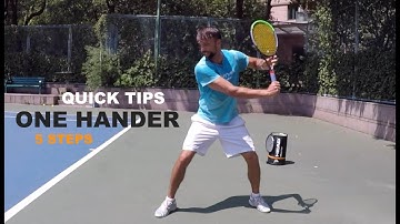 How To Hit One Handed Backhand Like A Pro - Quick Tips (TENFITMEN - Episode 142)