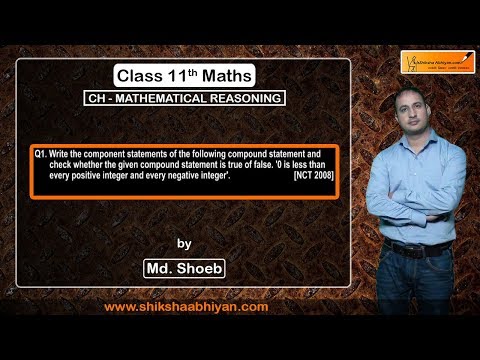 Q1 Write component statements of the following compound statement - #CBSE Class 11 Maths