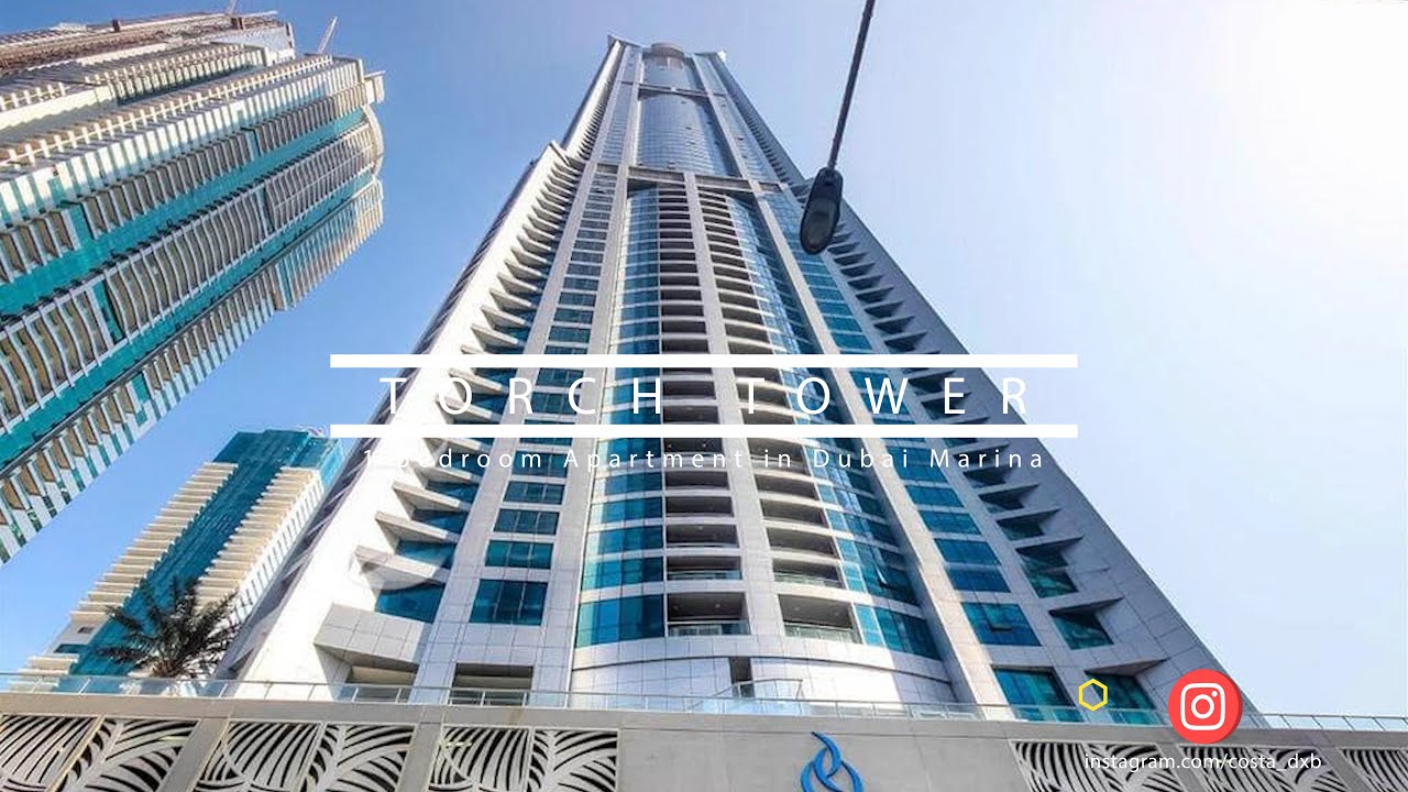 Most popular type of 1 bedroom apartment in Torch Tower Dubai Marina