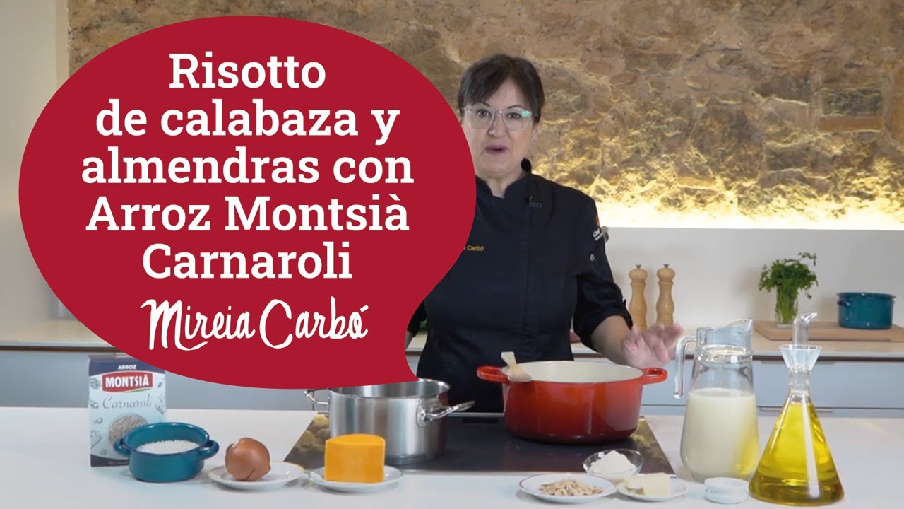 Risotto de calabaza y almendras | Las recetas de Mireia Carbó
