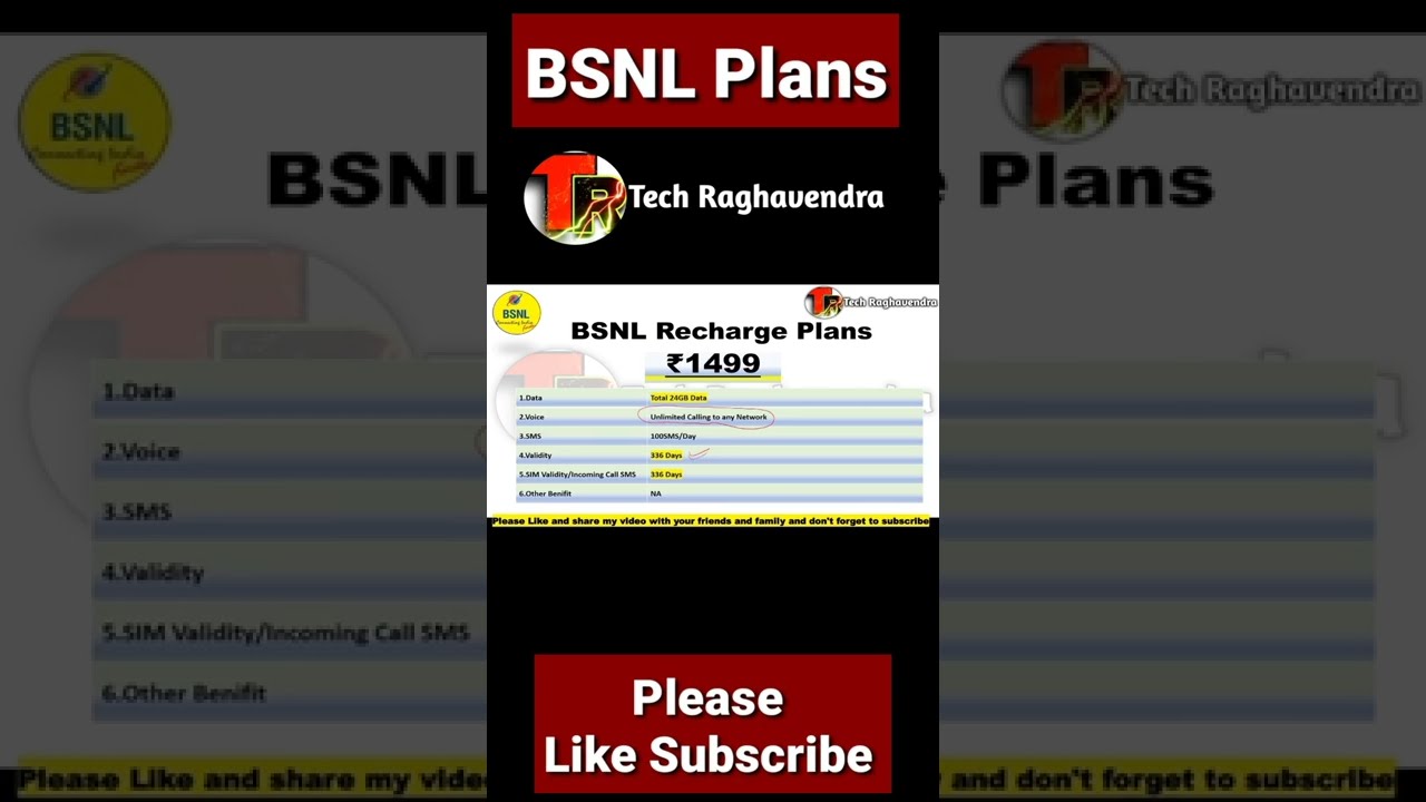 BSNL 1499 plan details | Bsnl Unlimited Calling Plans | Bsnl Plans | Bsnl Validity Recharge 
