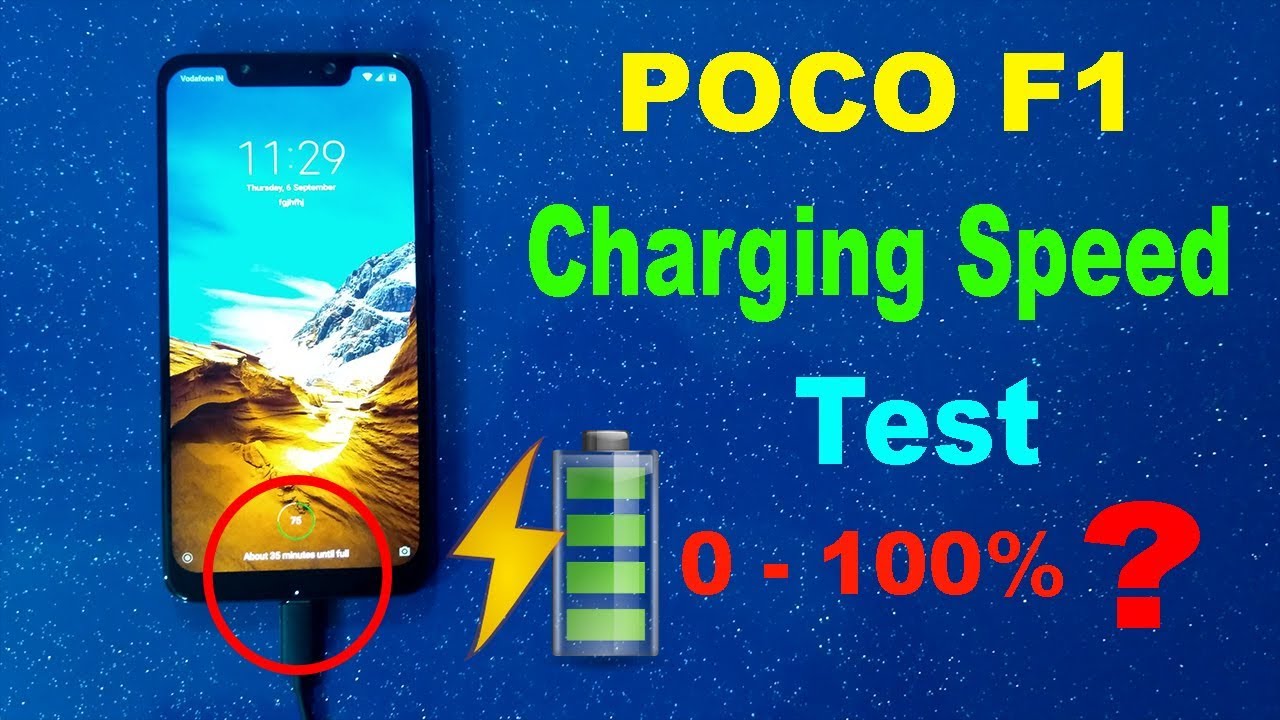 Poco F1 Charging Speed Test 0% _ 100% Full Charge