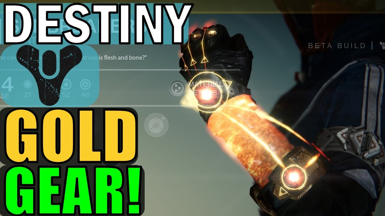Destiny: GOLD (Exotic) Guns and Armor Overview - YouTube