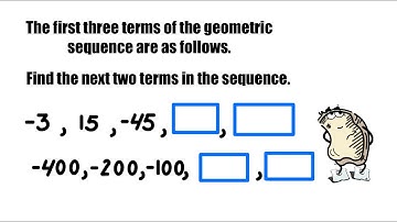 Finding the next terms of a geometric sequence with signed numbers