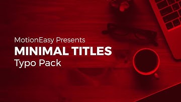 Minimal Titles Typo Pack After Effects Templates