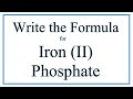 Iron II Phosphate Concepts