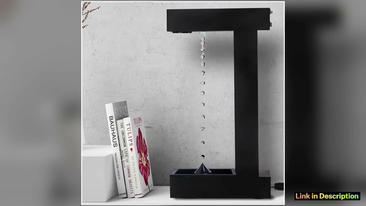 Anti Gravity Levitating Water Drop Technological Ornaments Novel Fountain Table Lamp Clock Magical