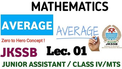 JKSSB JUNIOR ASSISTANT | AVERAGE | JKSSB CLASS IV/MTS #jkssb