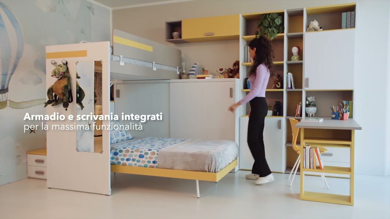 Cameretta a Ponte con Soppalco Scorrevole