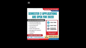 False Bay Tvet College Opened for Second Semester Till 30May 2025 🤗 Lets Apply