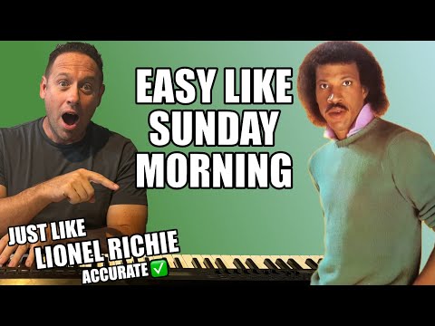 Piano Lesson Easy Like Sunday Morning Shawn Cheek Tutorial ...