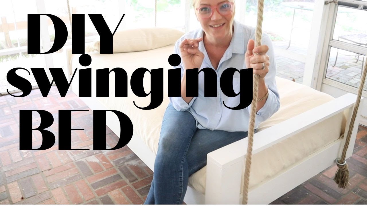 DIY swinging bed / floating bed for the porch