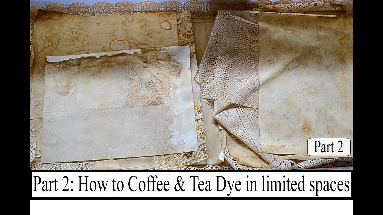 Part 2: How to Coffee/Tea dye papers in limited space, air drying & flip-thru results