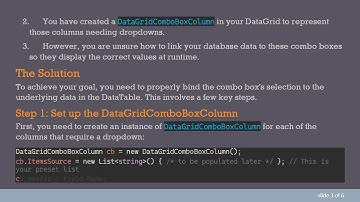 How to Add a DataGridComboBoxColumn to Your DataGrid in C#  with Runtime Data Population