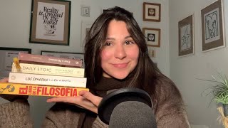ASMR | 1h Leyendo Filosofía con sonidos relajantes de fondo (🌧️🌊🎶🕯️)
