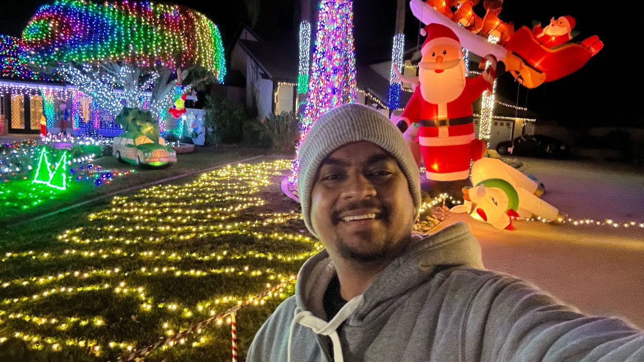 Christmas lightings in Brea, Los angeles!! christmasdecor viral 