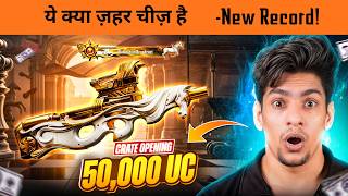 NEW GOLDEN PHARAOH P90 MAX OUT 😱 50,000 UC CRATE OPENING IN BGMI screenshot 1